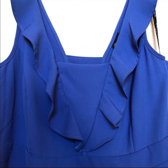 City Chic Blue Flirty Flutter Dress - Picture 10 of 13